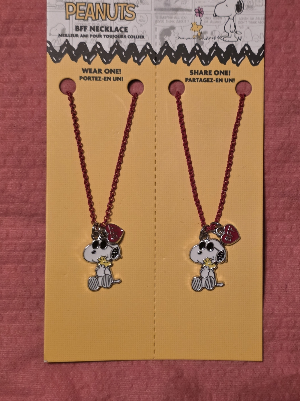 Peanuts Red BFF Necklace Set